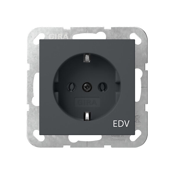 Gira Steckdose Aufdruck EDV Anthrazit 445828